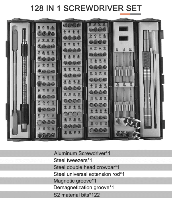 ZESTAW KLUCZY MAGNETYCZNYCH 128 W 1